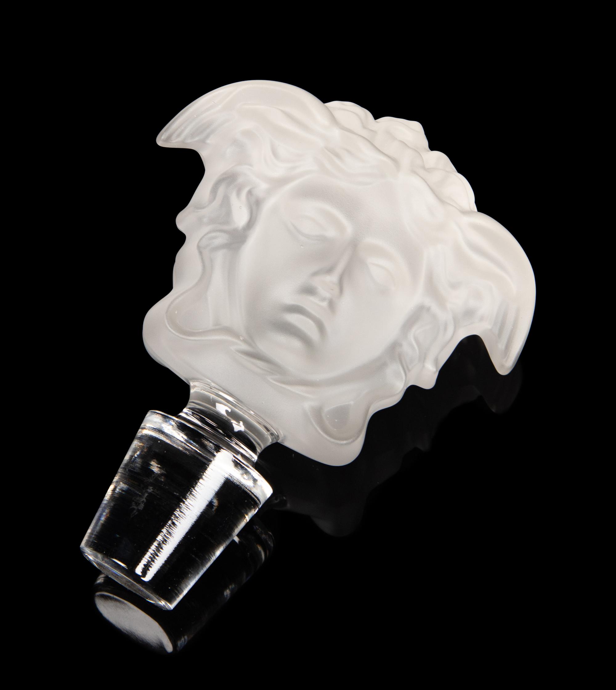 A Versace Medusa Lumiere Glass Decanter