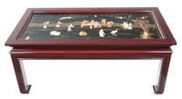 A Chinese Lacquered Low Coffee Table Height 18 x width 40 x depth 21 inches.