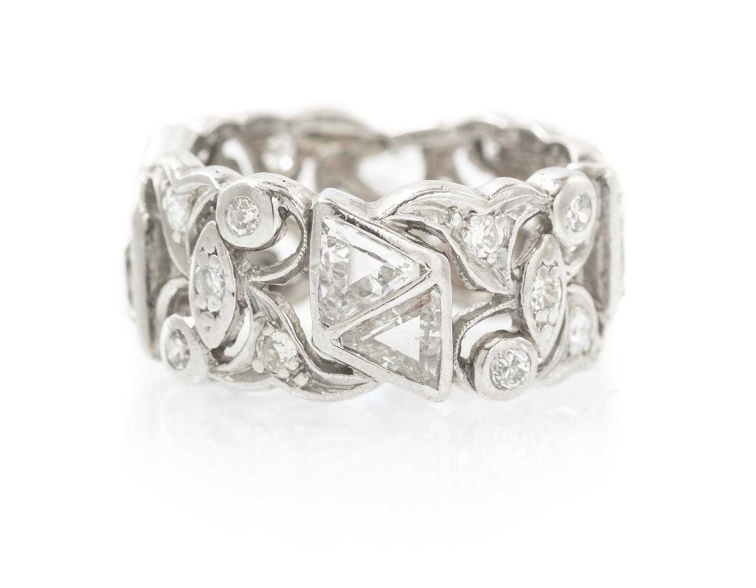 A Platinum and Diamond Eternity Band, 5.50 dwts.