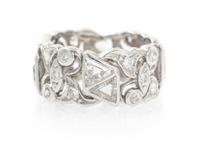A Platinum and Diamond Eternity Band, 5.50 dwts.