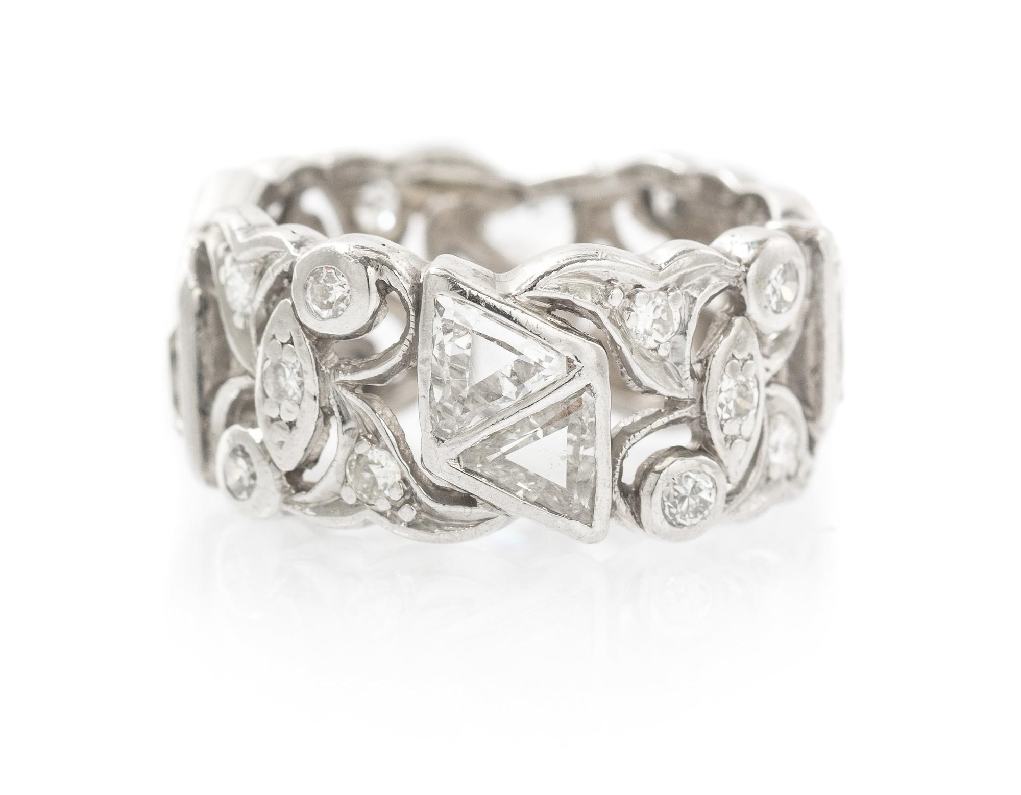 A Platinum and Diamond Eternity Band, 5.50 dwts.