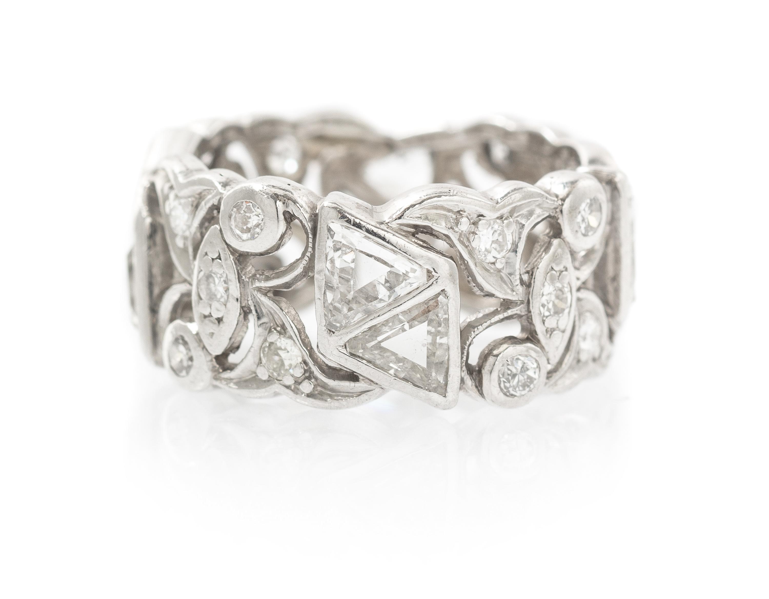 A Platinum and Diamond Eternity Band, 5.50 dwts.