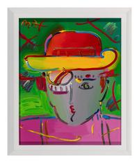 Zero Series, Version II, #4, 1990 and Man with Umbrella, 1988 (two works)