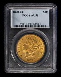 A United States 1890-CC Liberty Head $20 Gold Coin