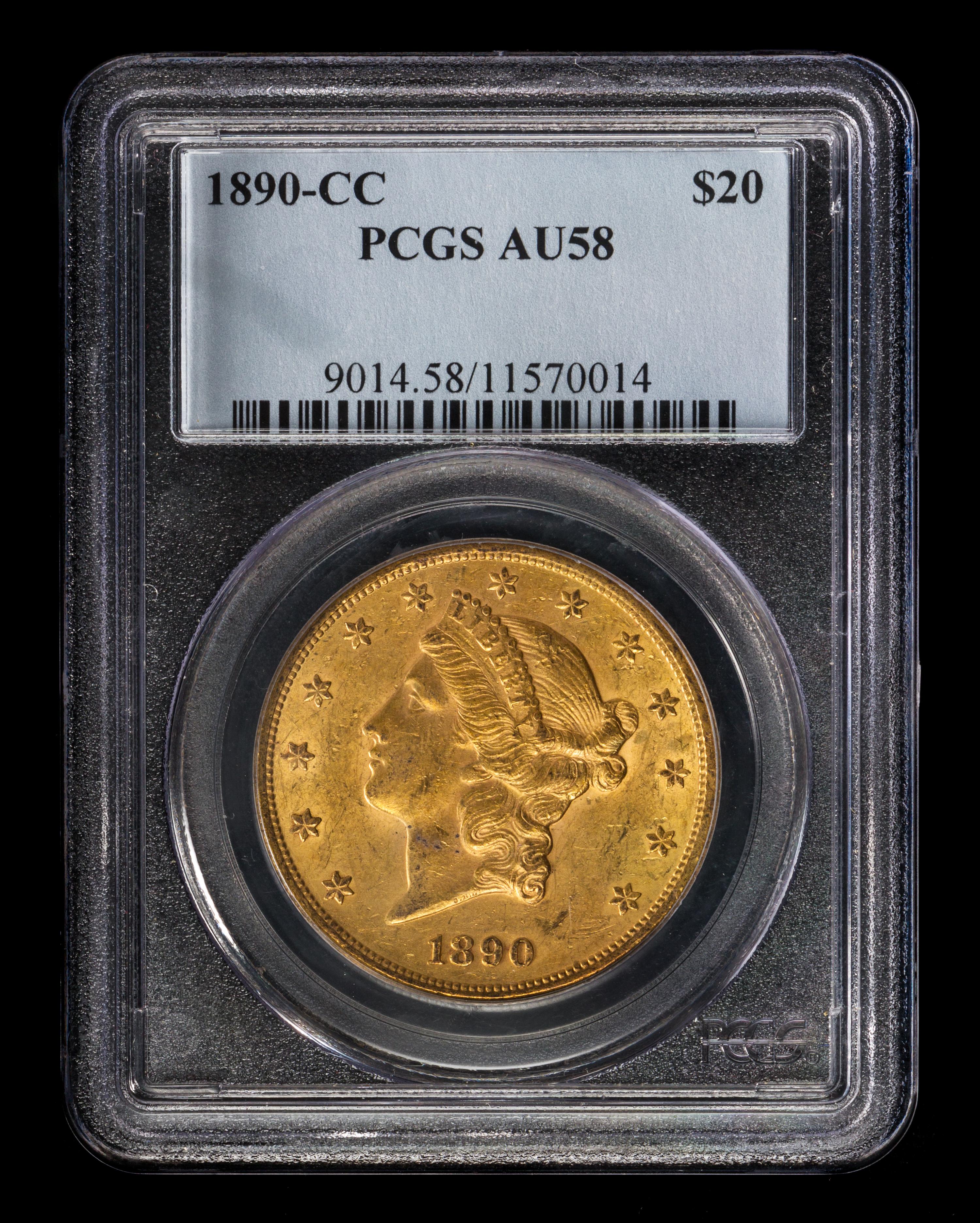 A United States 1890-CC Liberty Head $20 Gold Coin