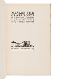 [WESTGATE PRESS]. ANDERSON, Sherwood. Nearer the Grass Roots. San Francisco: The Westgate Press, 1929.