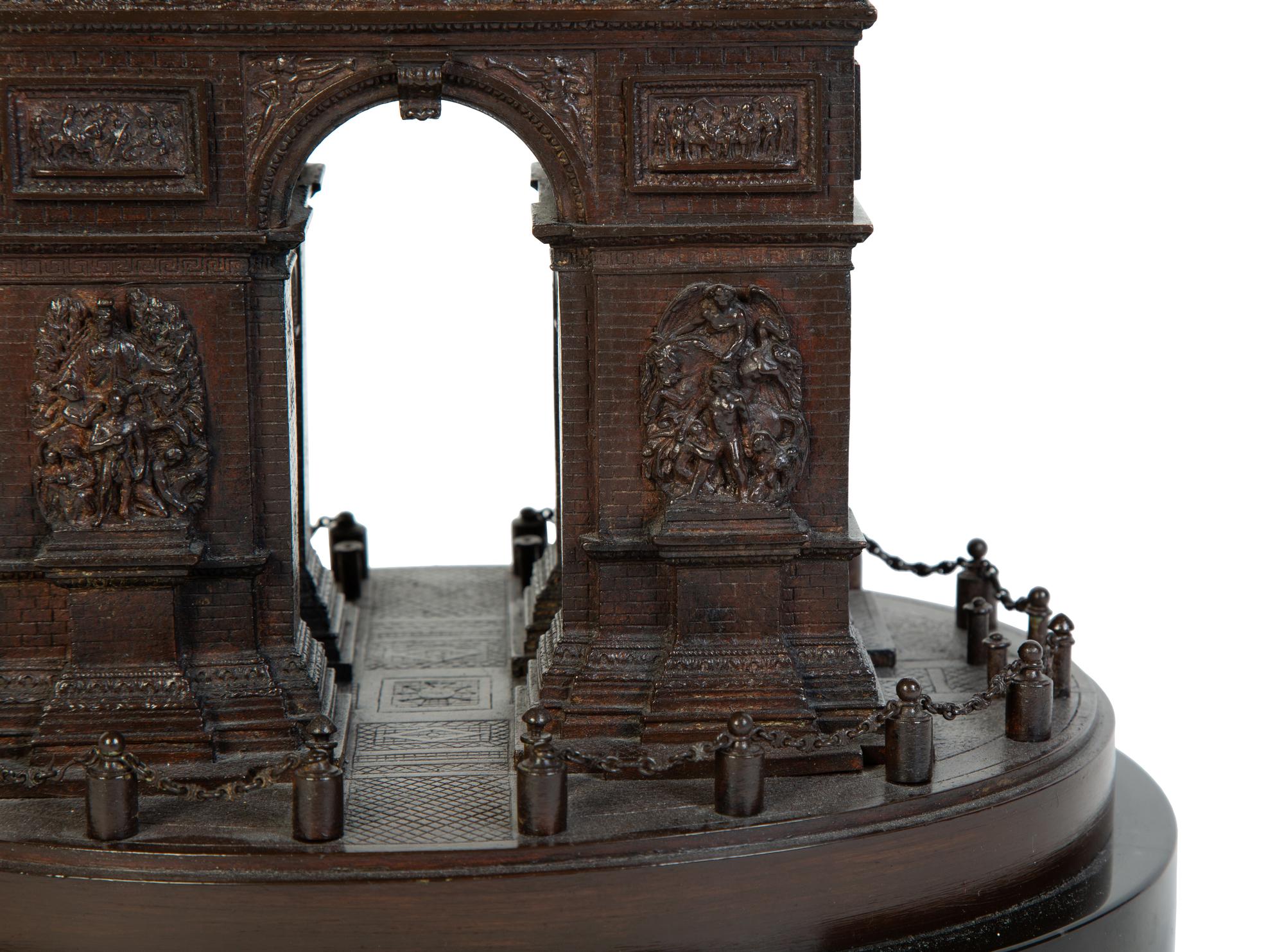 A French Grand Tour Patinated Bronze Model of the Arc de Triomphe by LeBlanc Freres — FOURTH QUARTER 19TH CENTURY