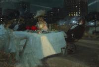 Charles Hoffbauer, (American/French, 1875-1957), Diner sur le toit, 1905