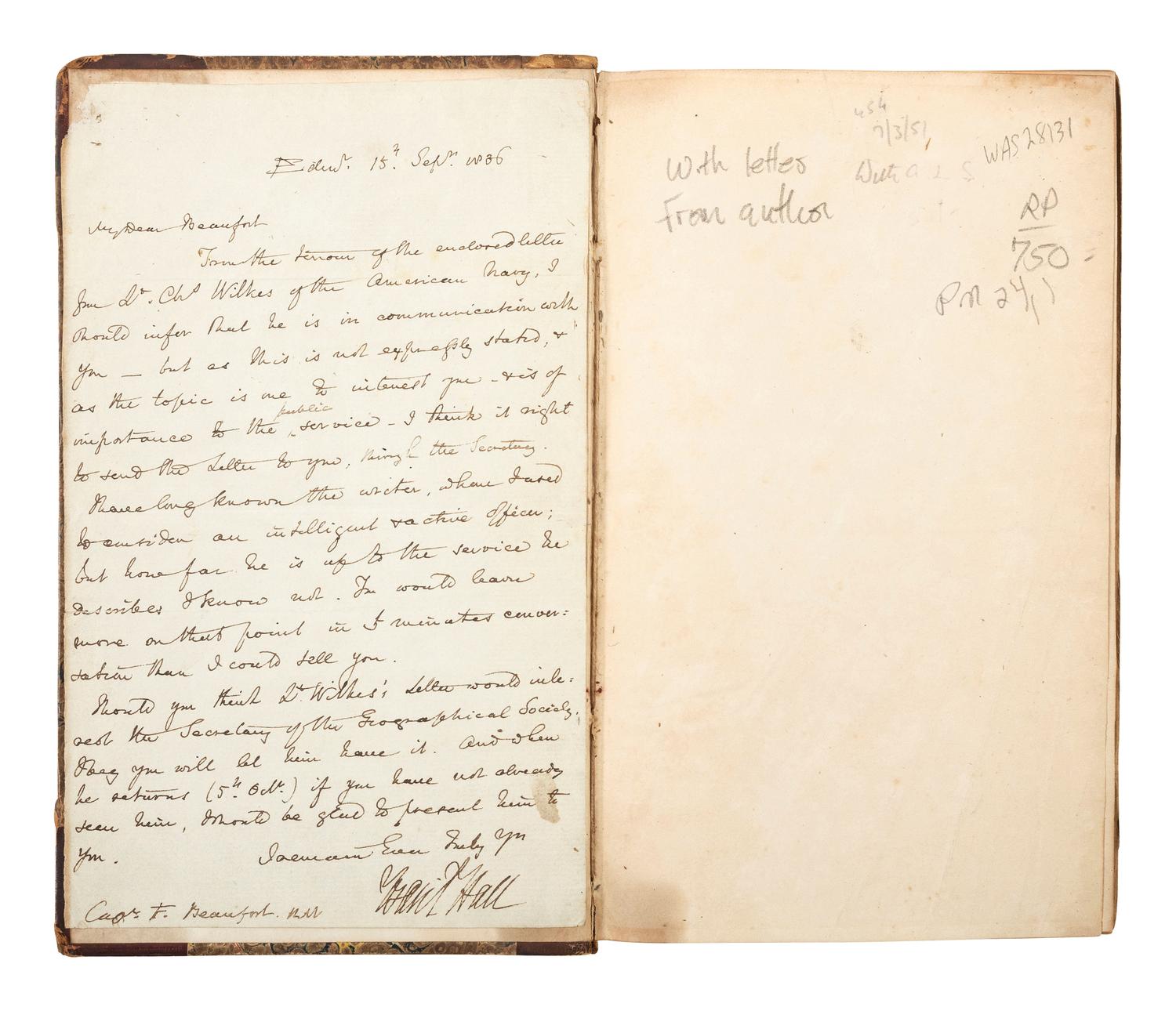 American Travel, Exploration & Expansion HALL, Basil, Capt. (1788-1844). Travels in North America in the Years 1827 and 1828 . Edinburgh: Cadell and Co.; Simpkin and Marshall, 1829.