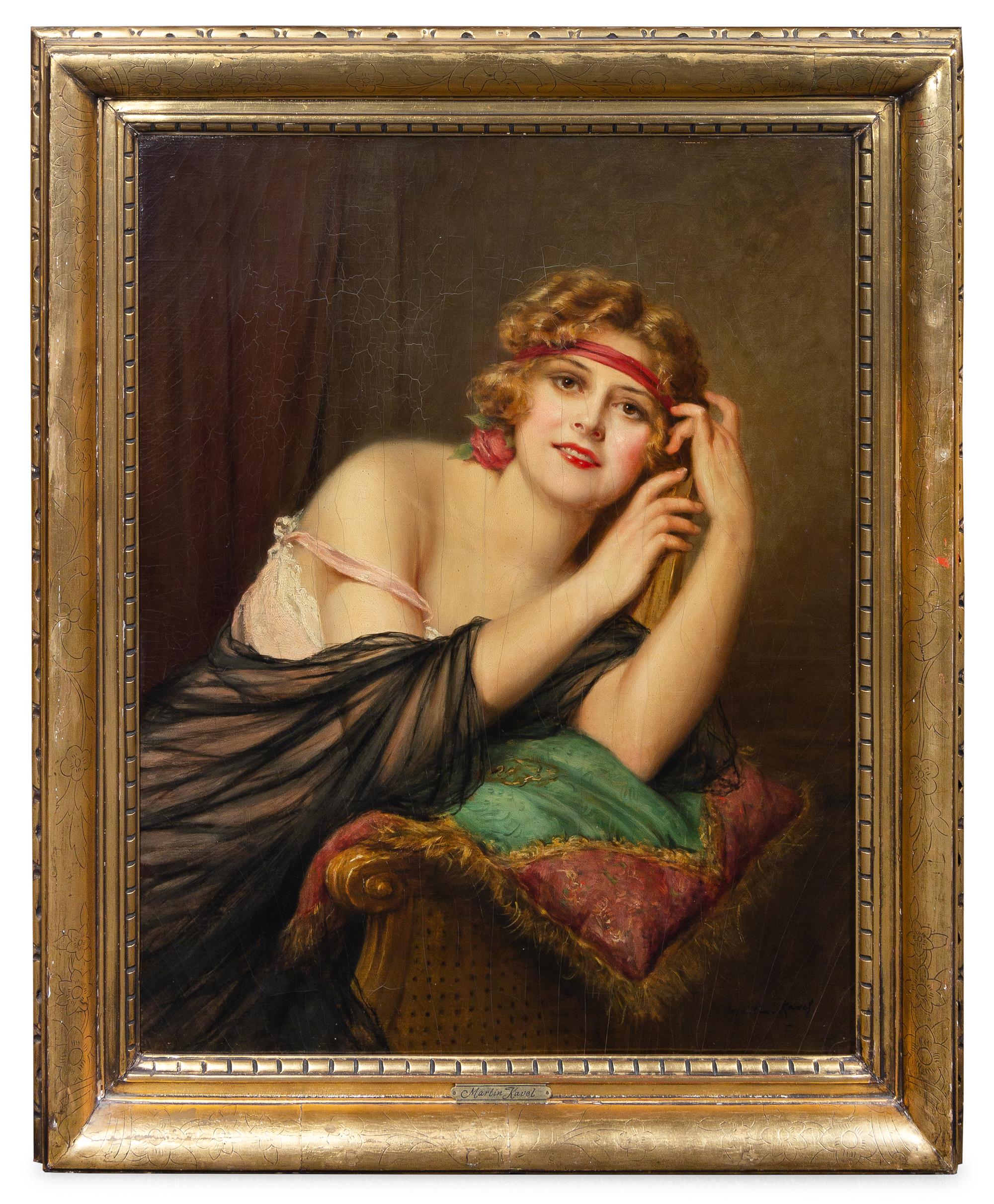 Francois Martin-Kavel, (French, 1861-1931), Portrait of a Woman