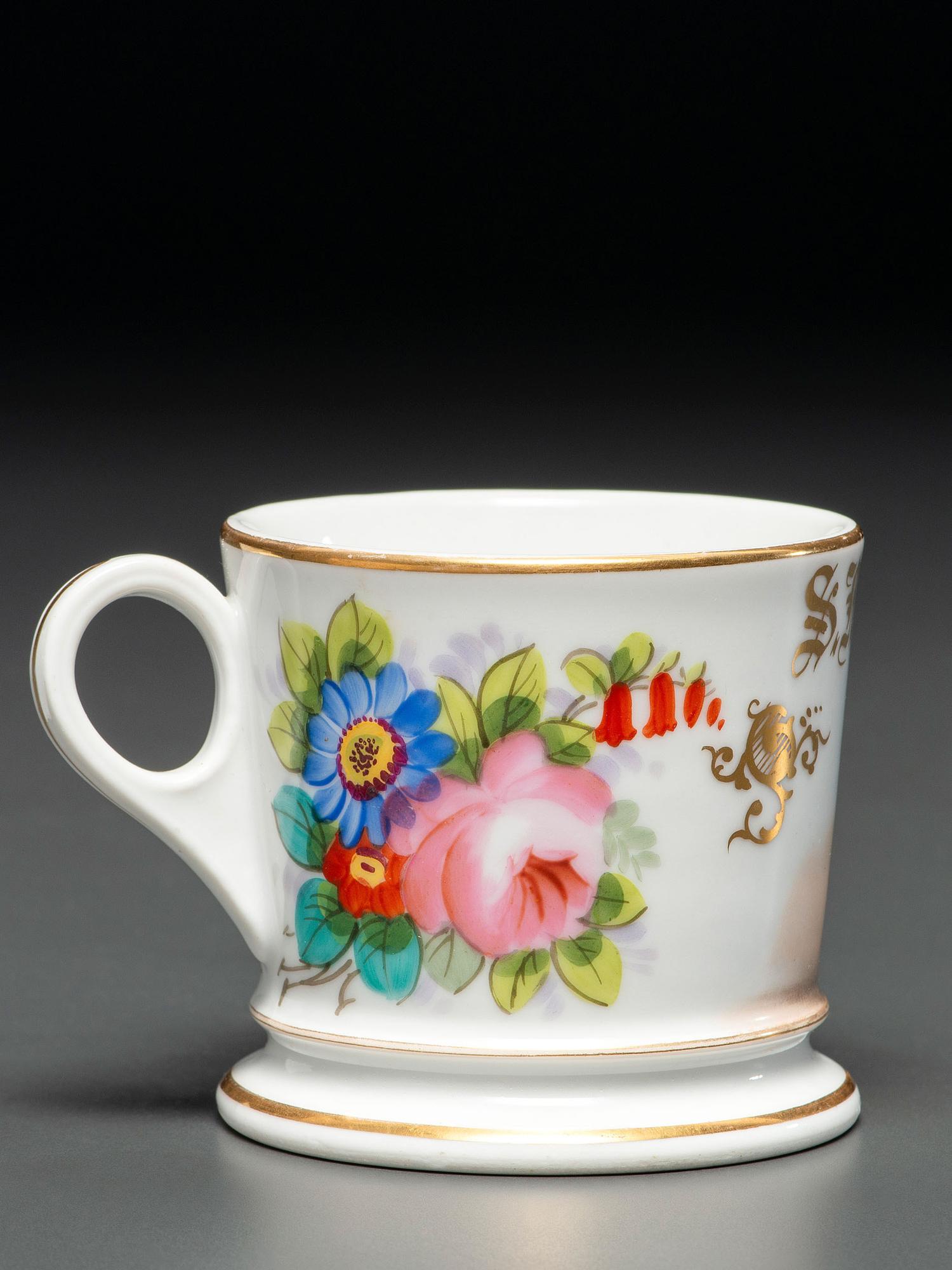 A Roller Skater's Porcelain Shaving Mug