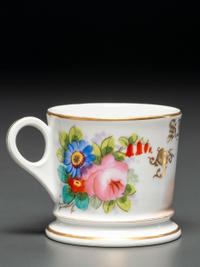 A Roller Skater's Porcelain Shaving Mug