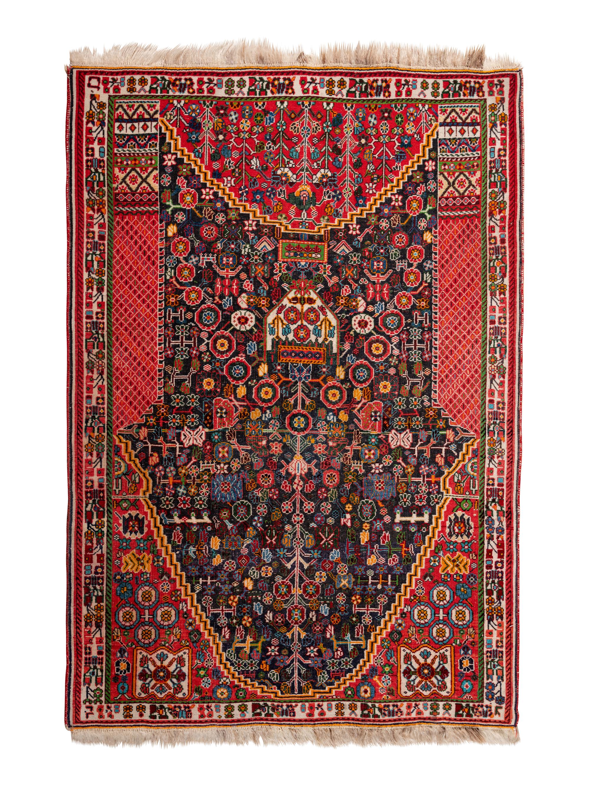 A Qashqai Wool Prayer Rug