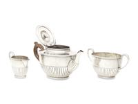 A Victorian Silver Three-Piece Tea Service