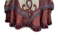 A Pair of Fabric-Covered Circular Side Tables