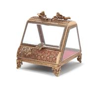 A Gilt Metal and Glass Table Casket Height 6 1/4 inches.