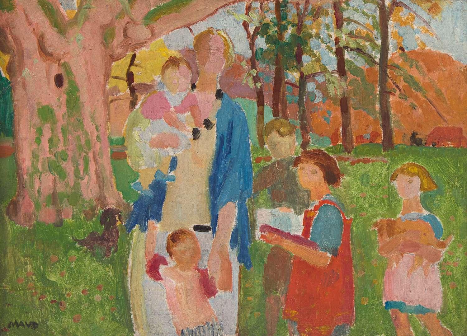 Maurice Denis (French, 1870-1943) - Study for Portrait de la Famille Castéra