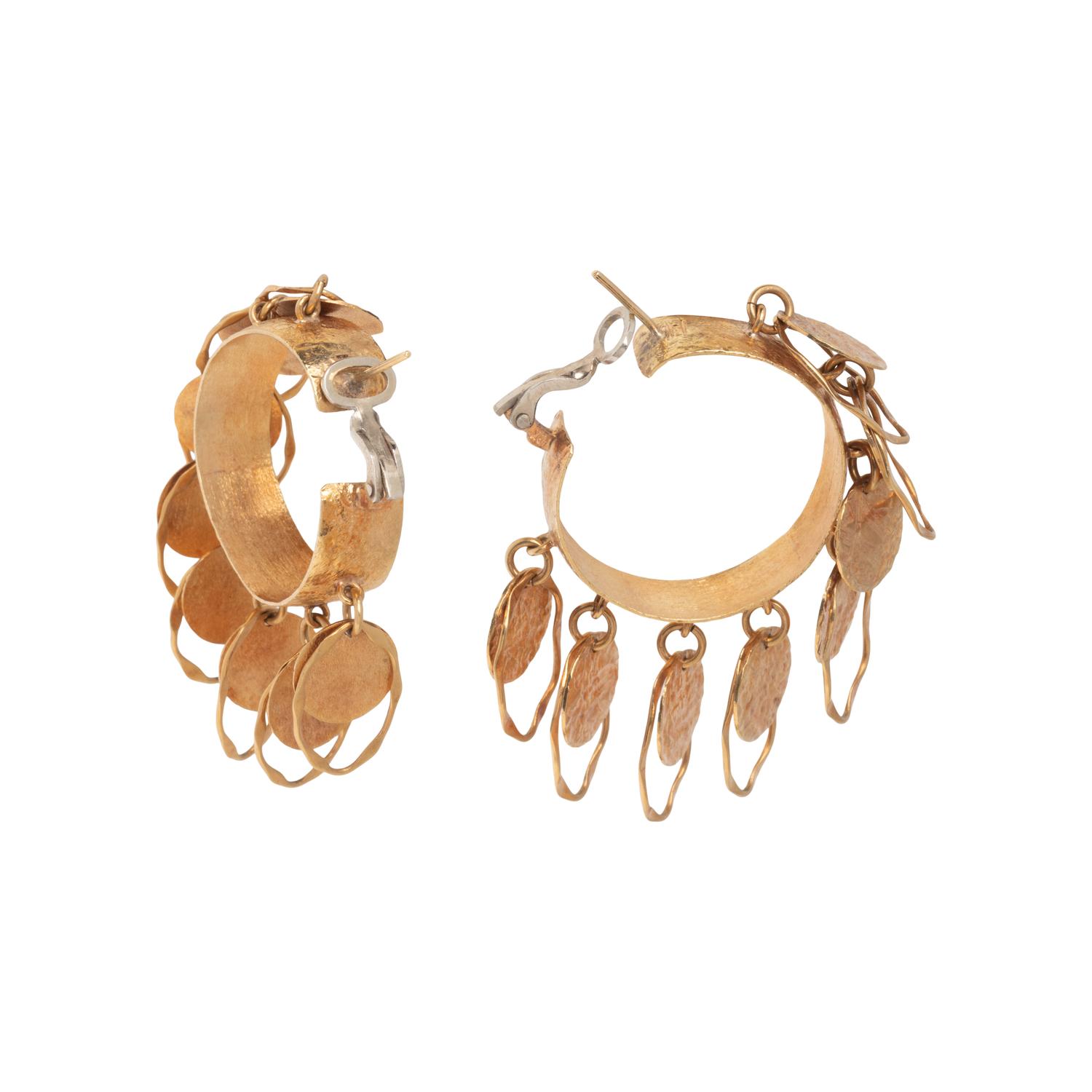 YELLOW GOLD HOOP EARRINGS