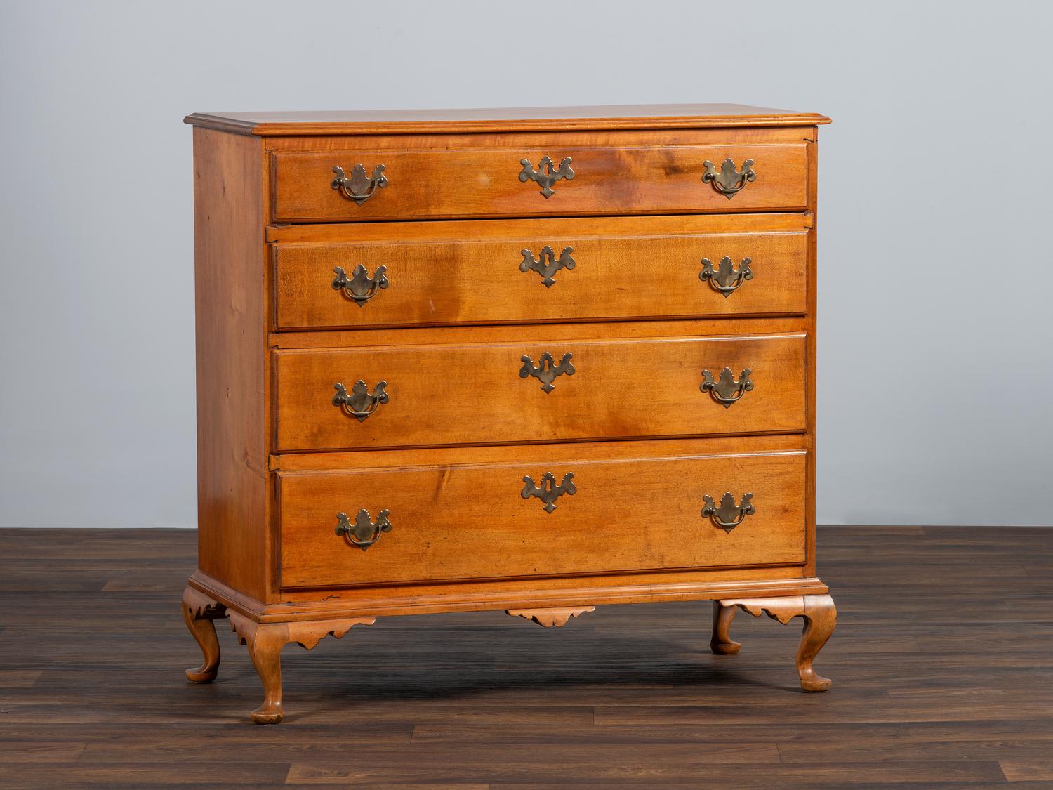 A Queen Anne Cherrywood Chest of Drawers