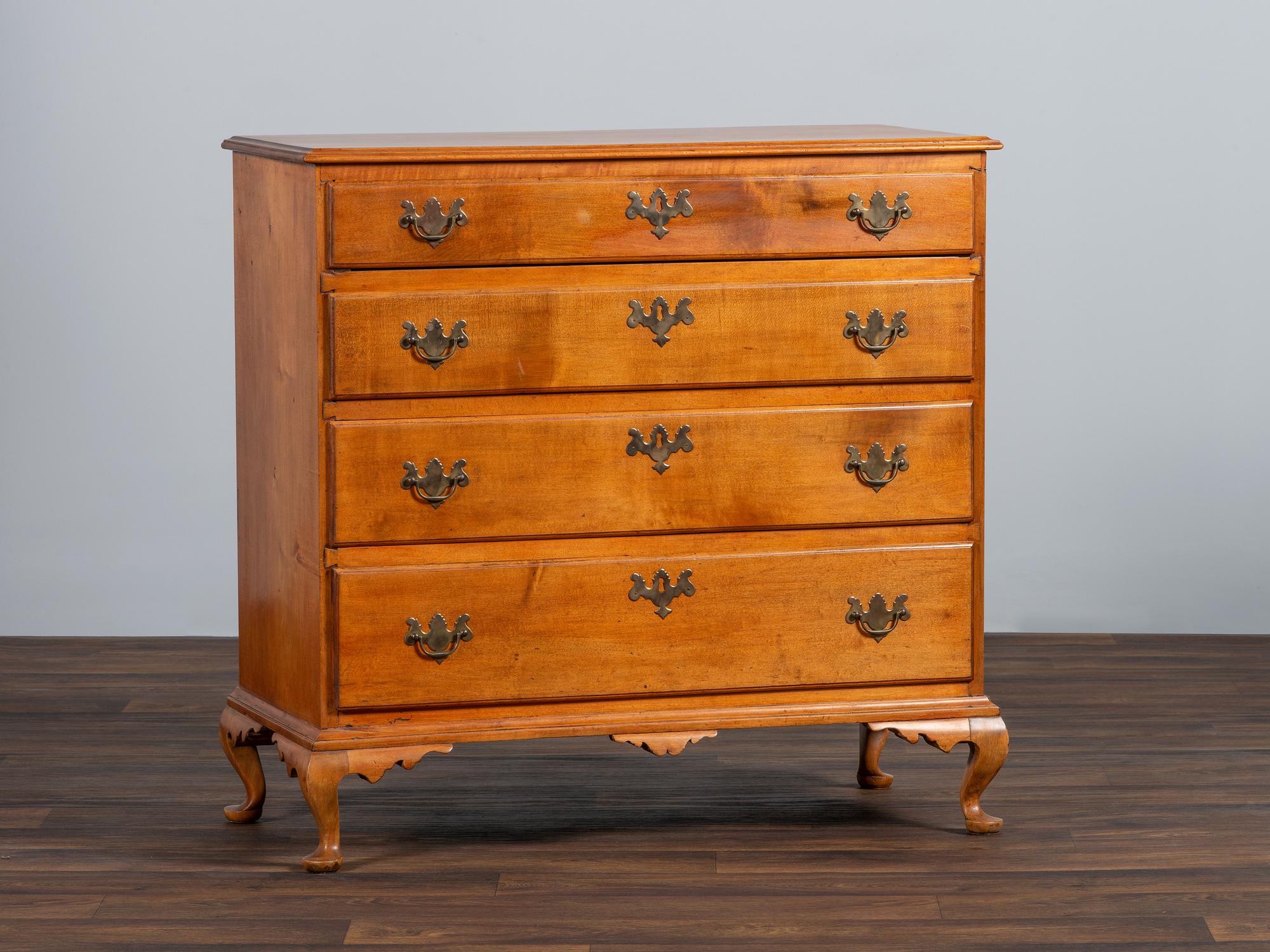 A Queen Anne Cherrywood Chest of Drawers