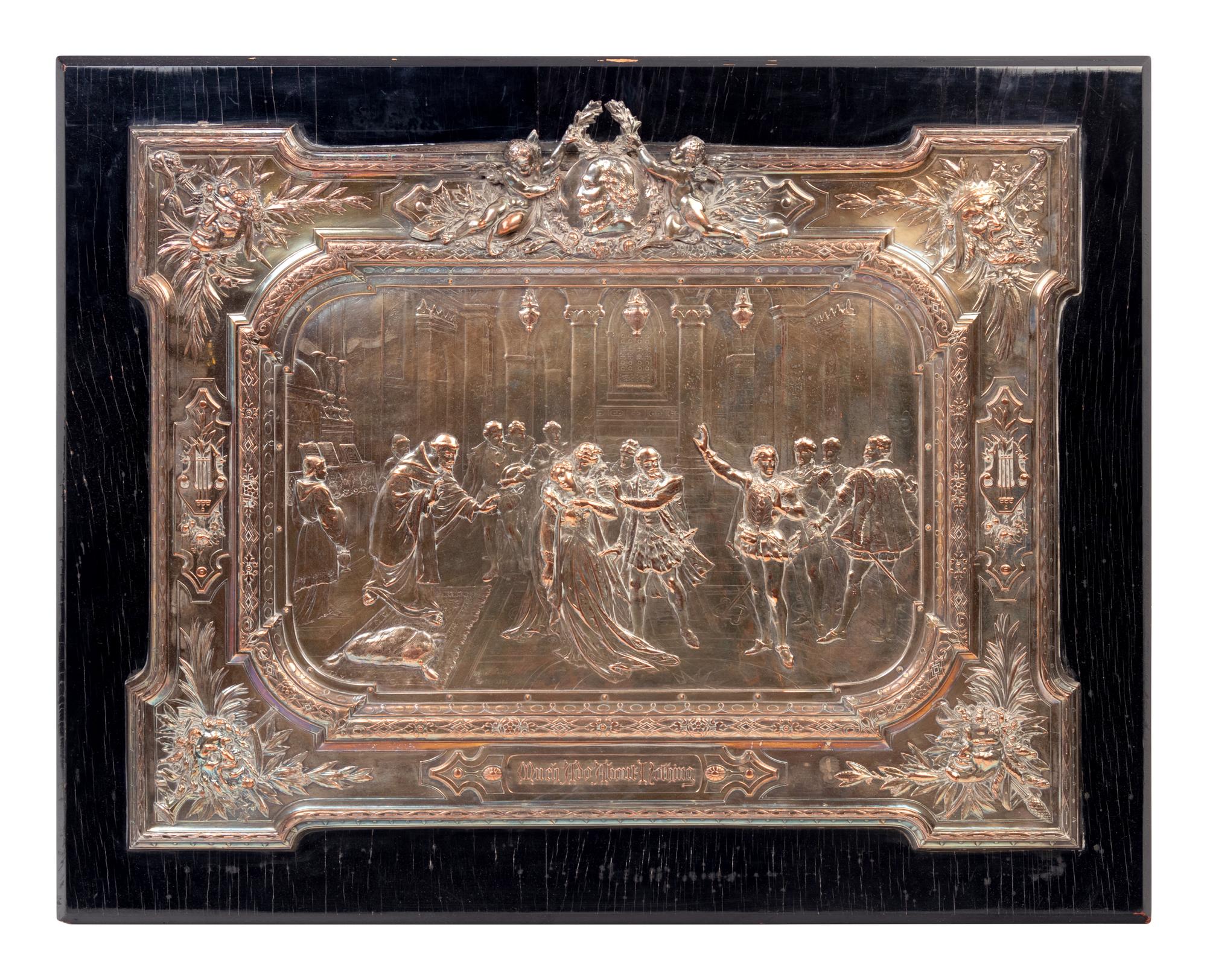 A Pair of English Electrotype Relief Plaques Depicting Shakespearean Scenes by Léonard Morel-Ladeuil (French, 1820-1888)