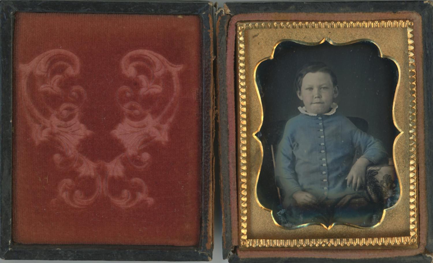 [Daguerreotype] Naked Baby and Blue Boy