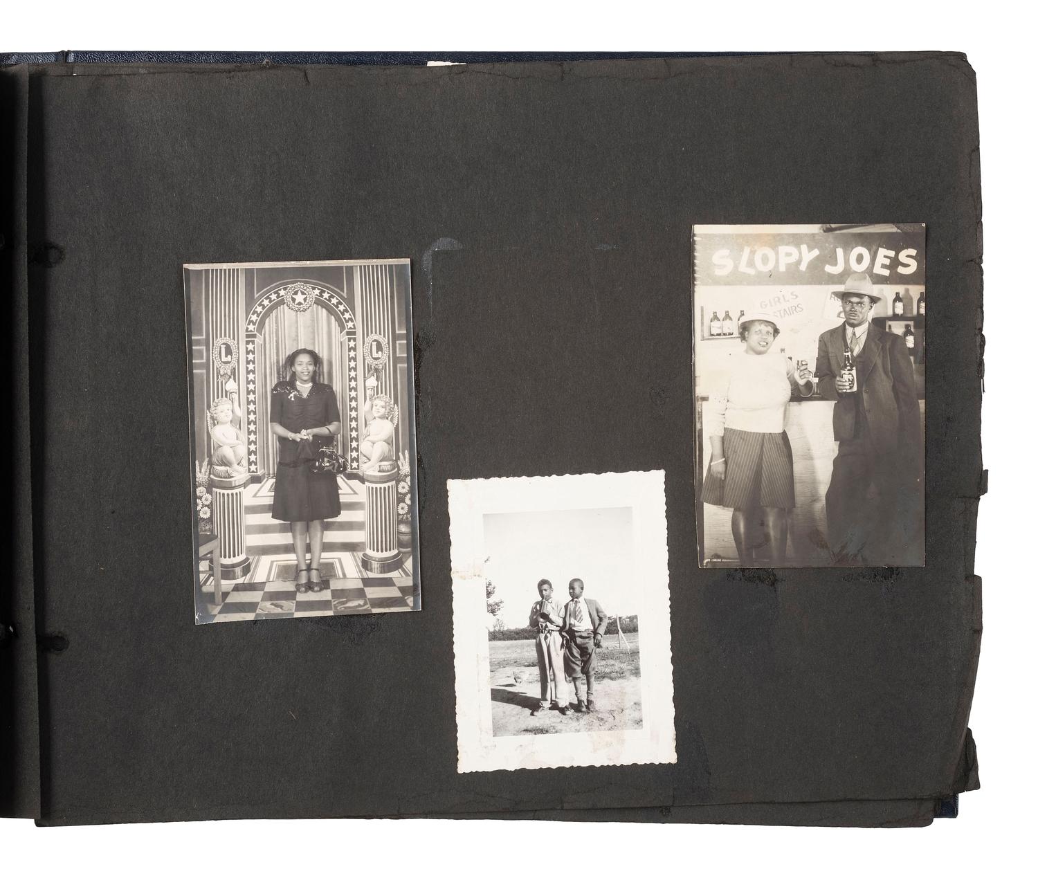 [EARLY PHOTOGRAPHY]. Album containing photos of a multi-generational African American family in Washington, DC. Ca early-to-mid 20th Century.