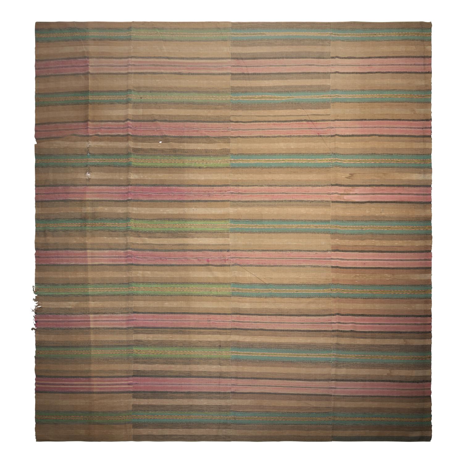A Venetian Striped Wool Carpet