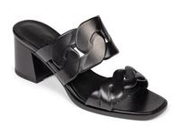HERMÈS, GABY HEELED LEATHER SANDALS