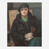Leonid Osipovich Pasternak (Ukrainian, 1862–1945) Portrait of a Seated Lady in a Bell-Shaped Hat