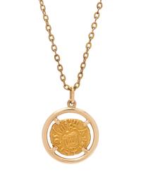 YELLOW GOLD AND BYZANTINE 1 SOLIDUS COIN PENDANT
