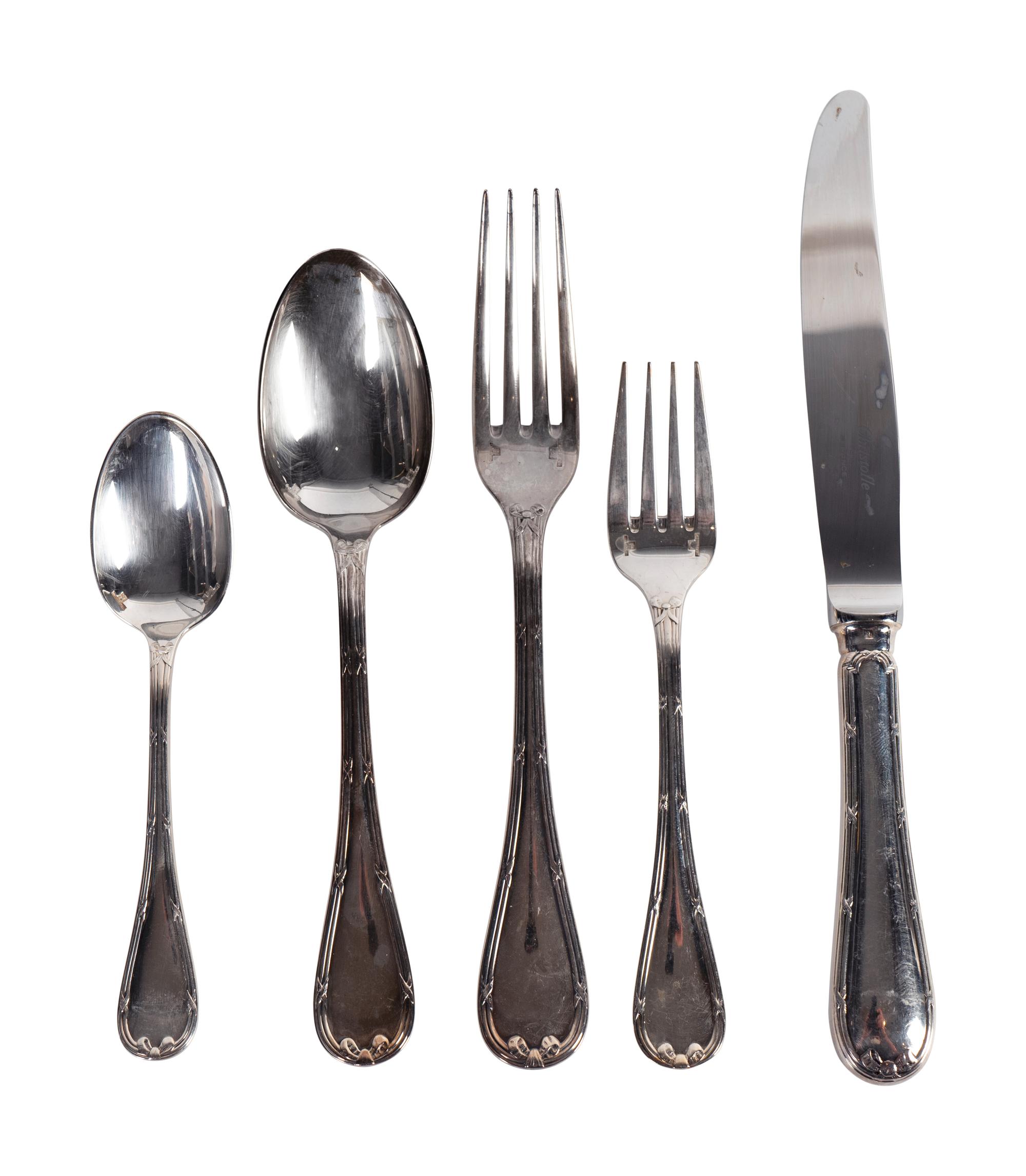 A Christofle Silverplate Part Flatware Service — 20TH CENTURY