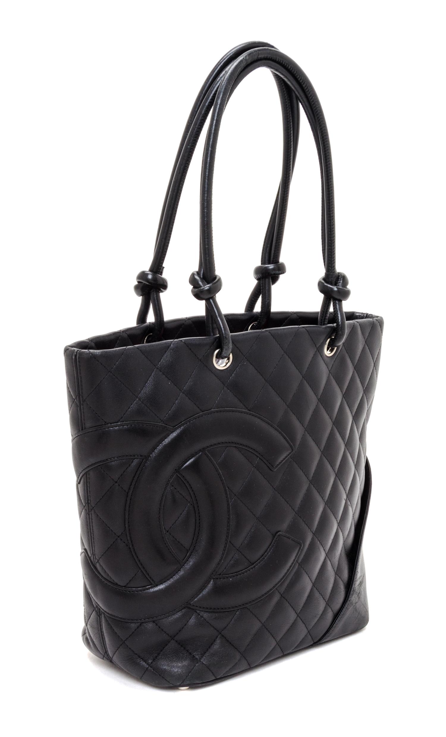 A Chanel Black Quilted Leather Ligne Cambon Tote Bag, 11.5" x 10" x 4".