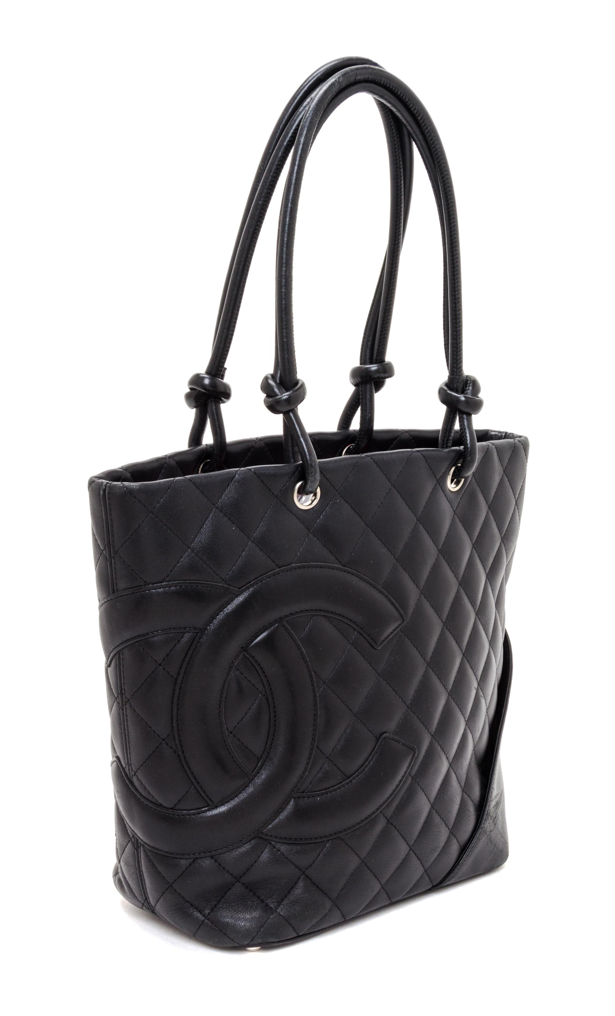 A Chanel Black Quilted Leather Ligne Cambon Tote Bag, 11.5" x 10" x 4".