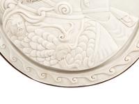An Italian Iron-Mounted Marble Profile Medallion