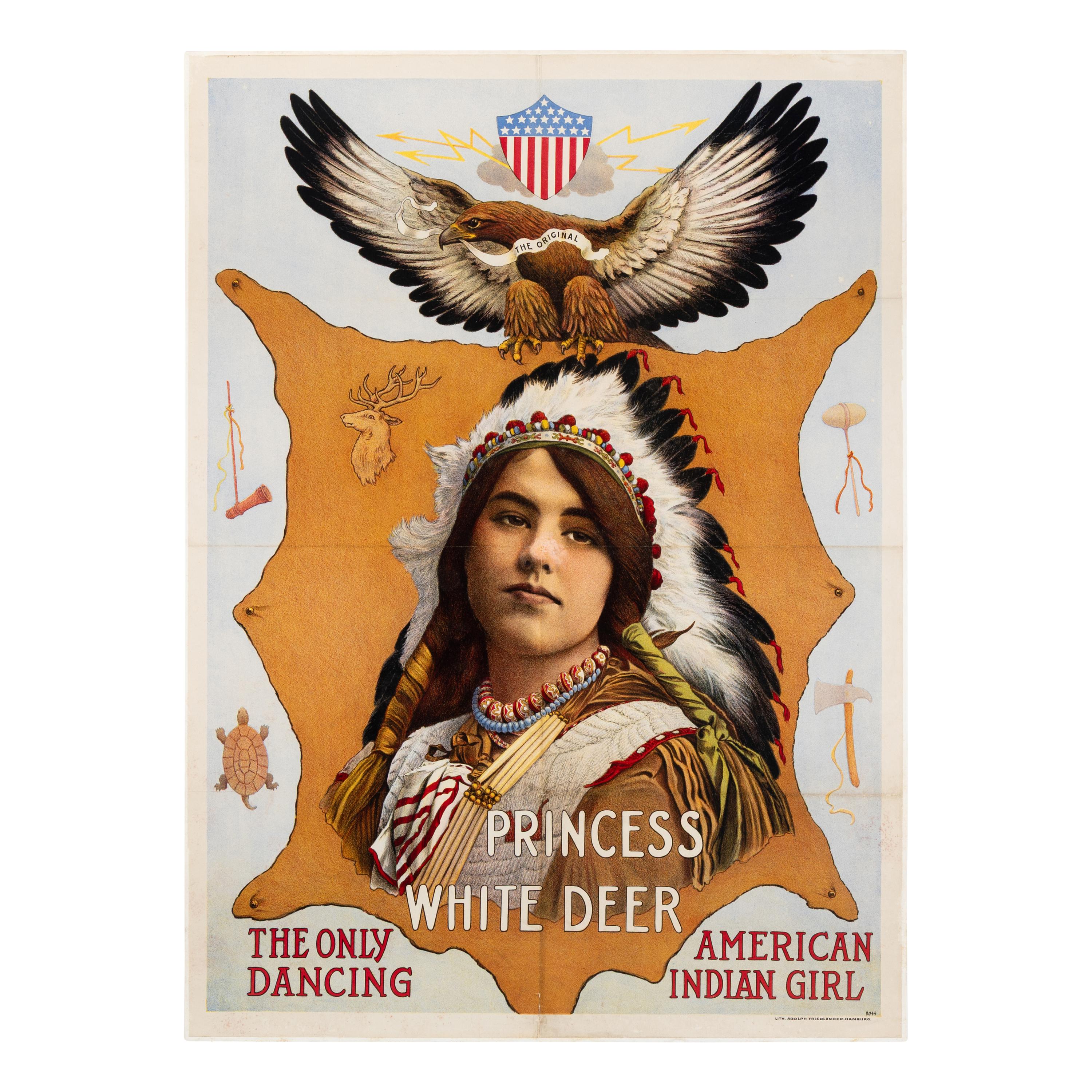 [Native American]. Princess White Deer. The Only Dancing American Indian Girl. Hamburg: Adolph Friedlander, n.d. [ca 1913].