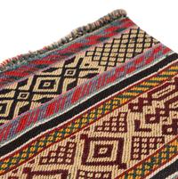 Anishinaabe Yarn Storage Bag, with Underwater Panther Motifs