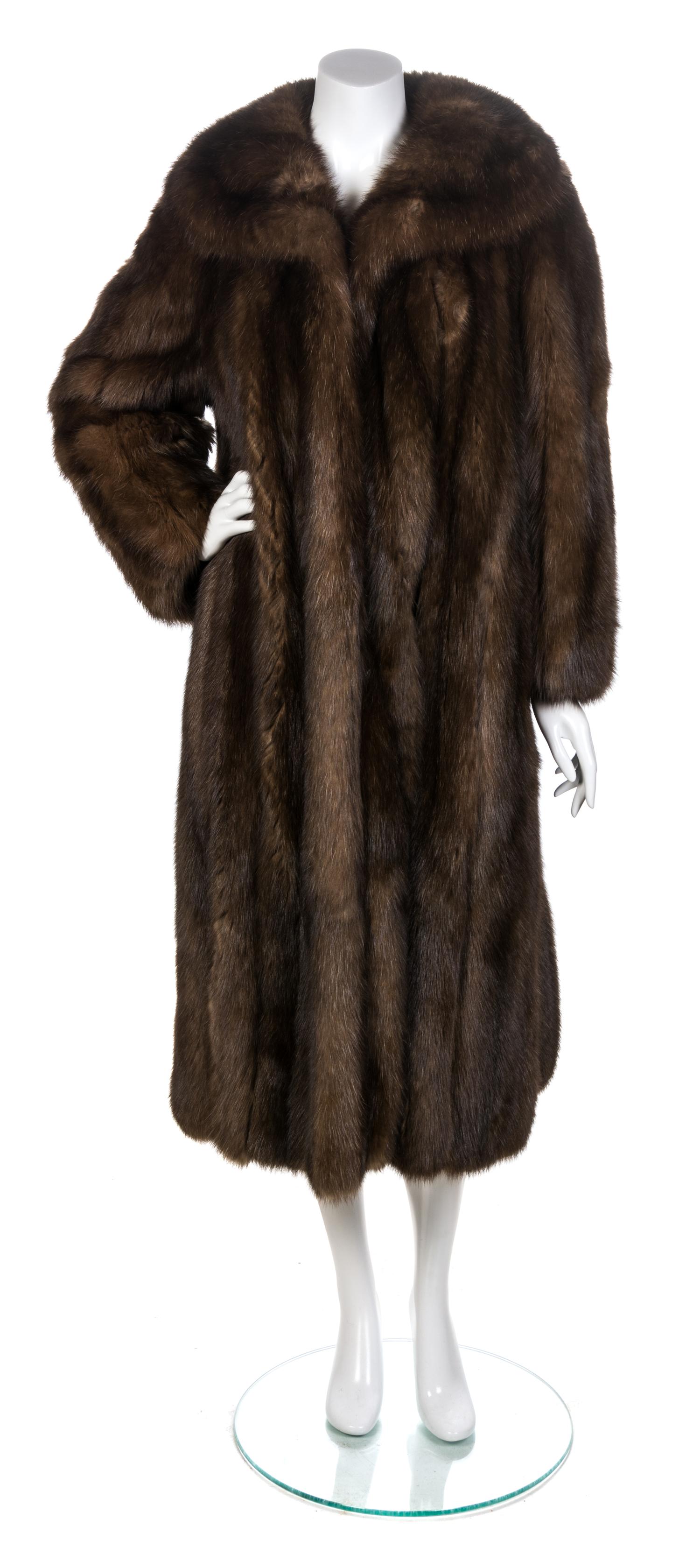 A Maximilian Brown Sable Coat,