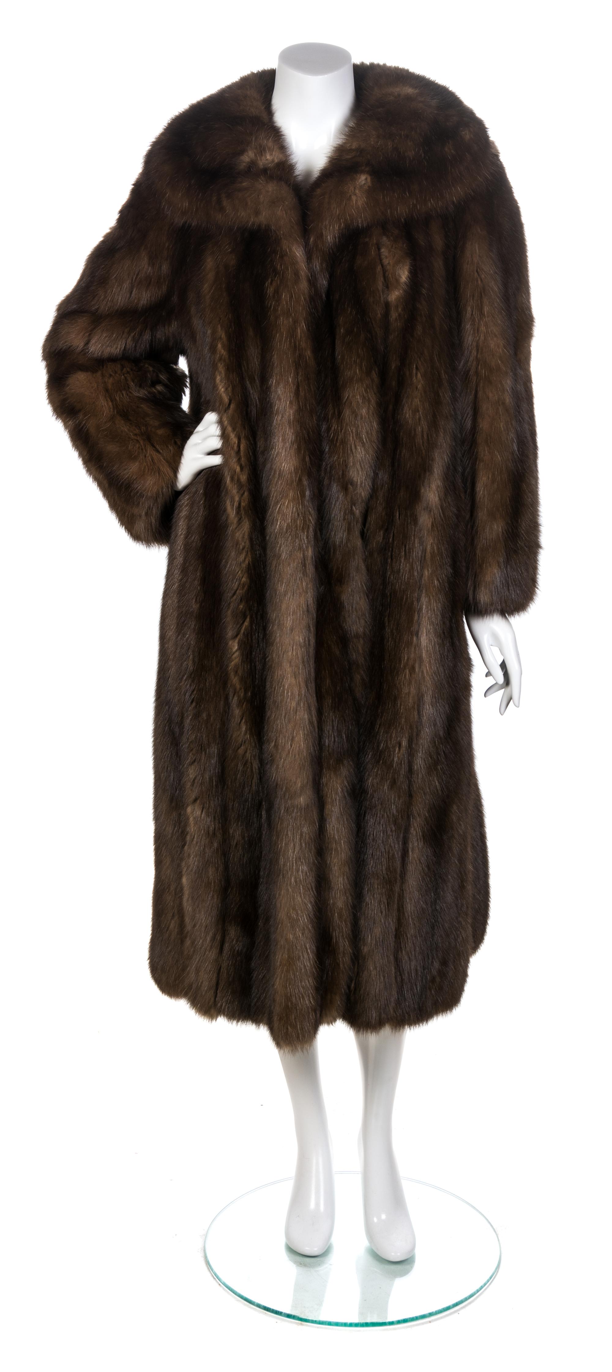 A Maximilian Brown Sable Coat,