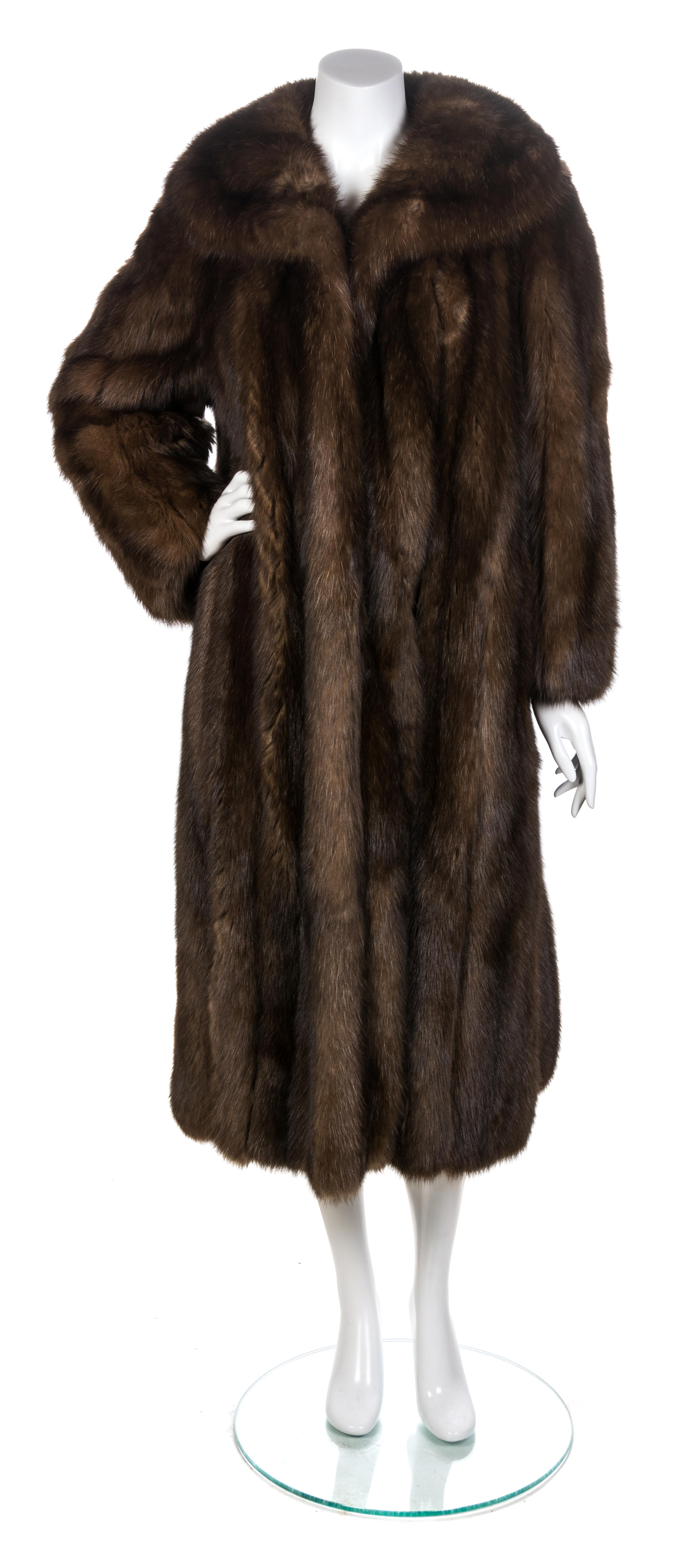 A Maximilian Brown Sable Coat,
