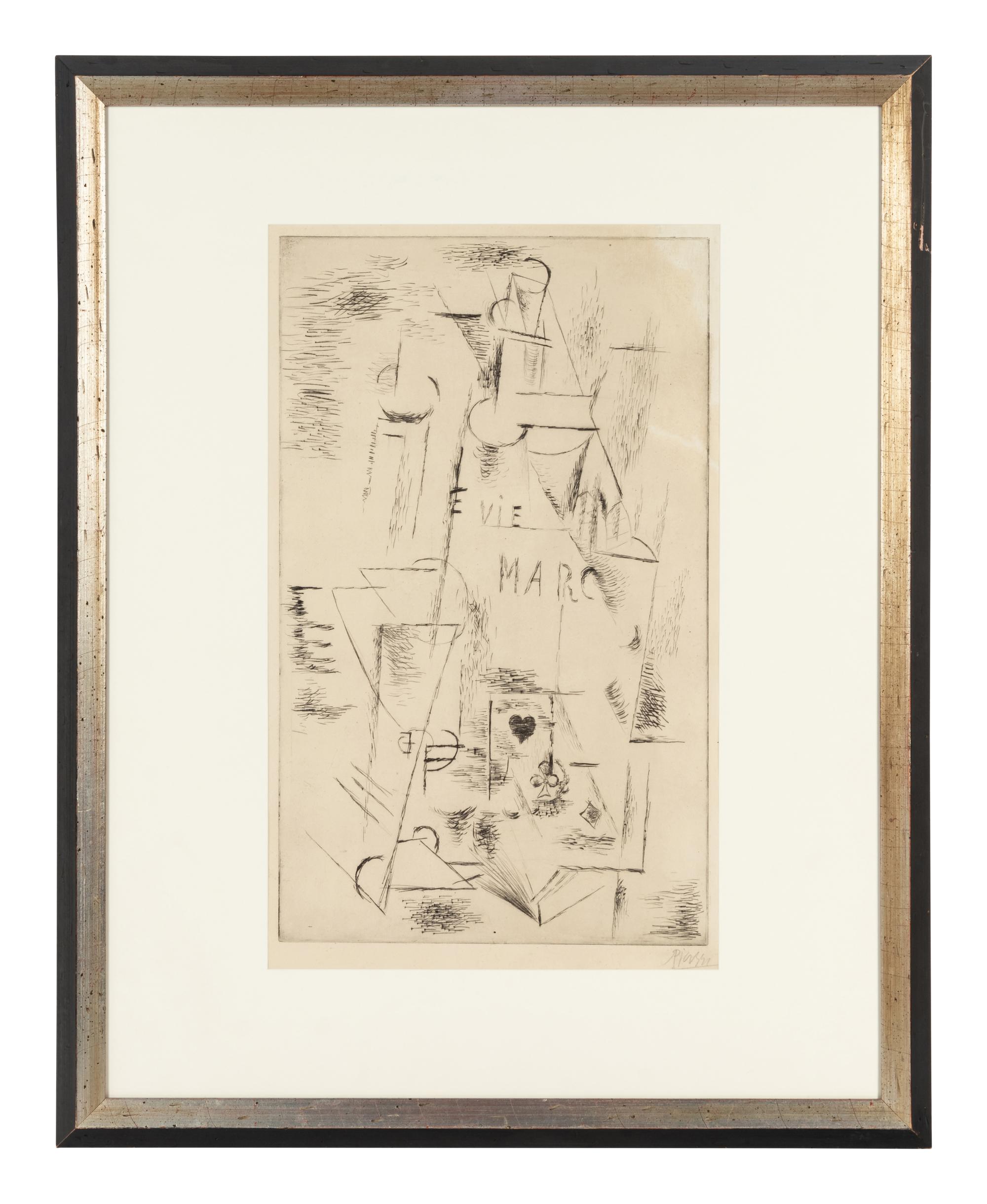 Nature morte à la bouteille de marc, 1911, published 1912