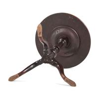 A Chippendale Turned Mahogany Snake-Foot Candlestand