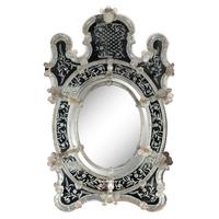 DAMAGED - A Venetian Etched Glass Mirror
