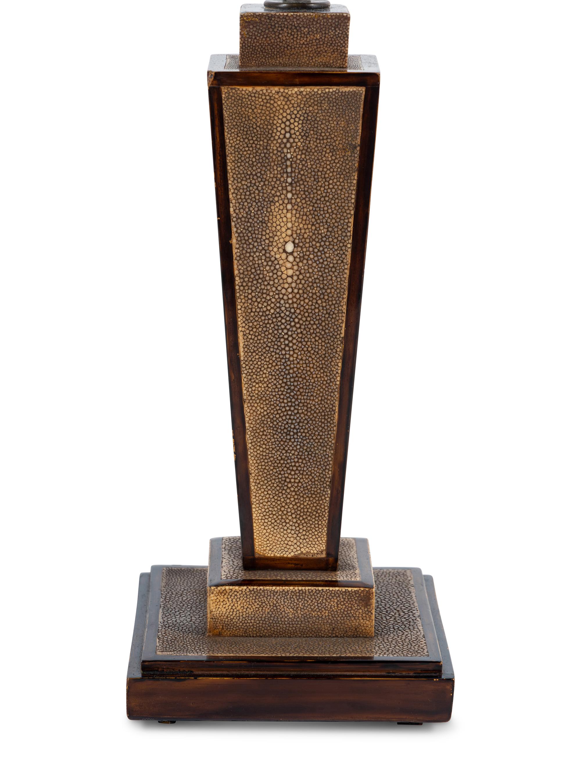 A French Shagreen Table Lamp