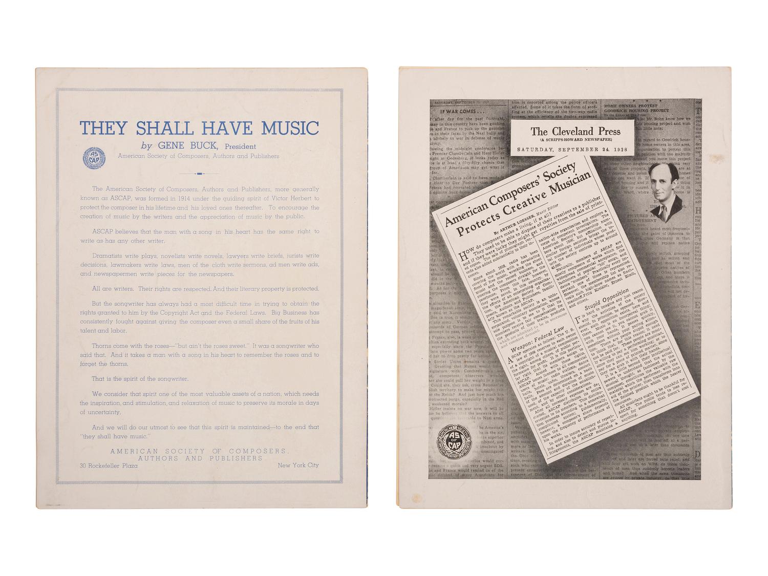 [AFRICAN AMERICANA - MUSIC]. HANDY, W.C. (1873-1958). A group of 3 items, including photograph and sheet music signed by W.C. Handy.
