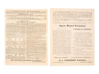 [1884 ELECTION]. -- [BLAINE, James G.]. Broadsides from the 1884 Blaine and Logan campaign, comprising: