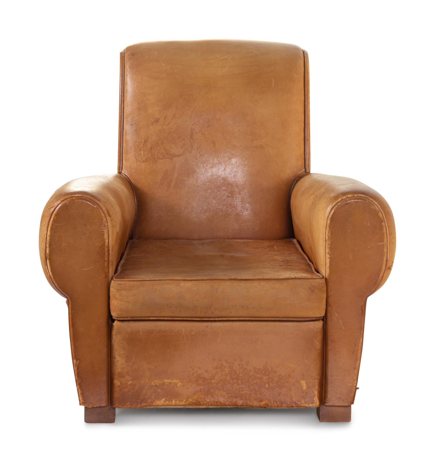 A Pair of Leather Club Chairs