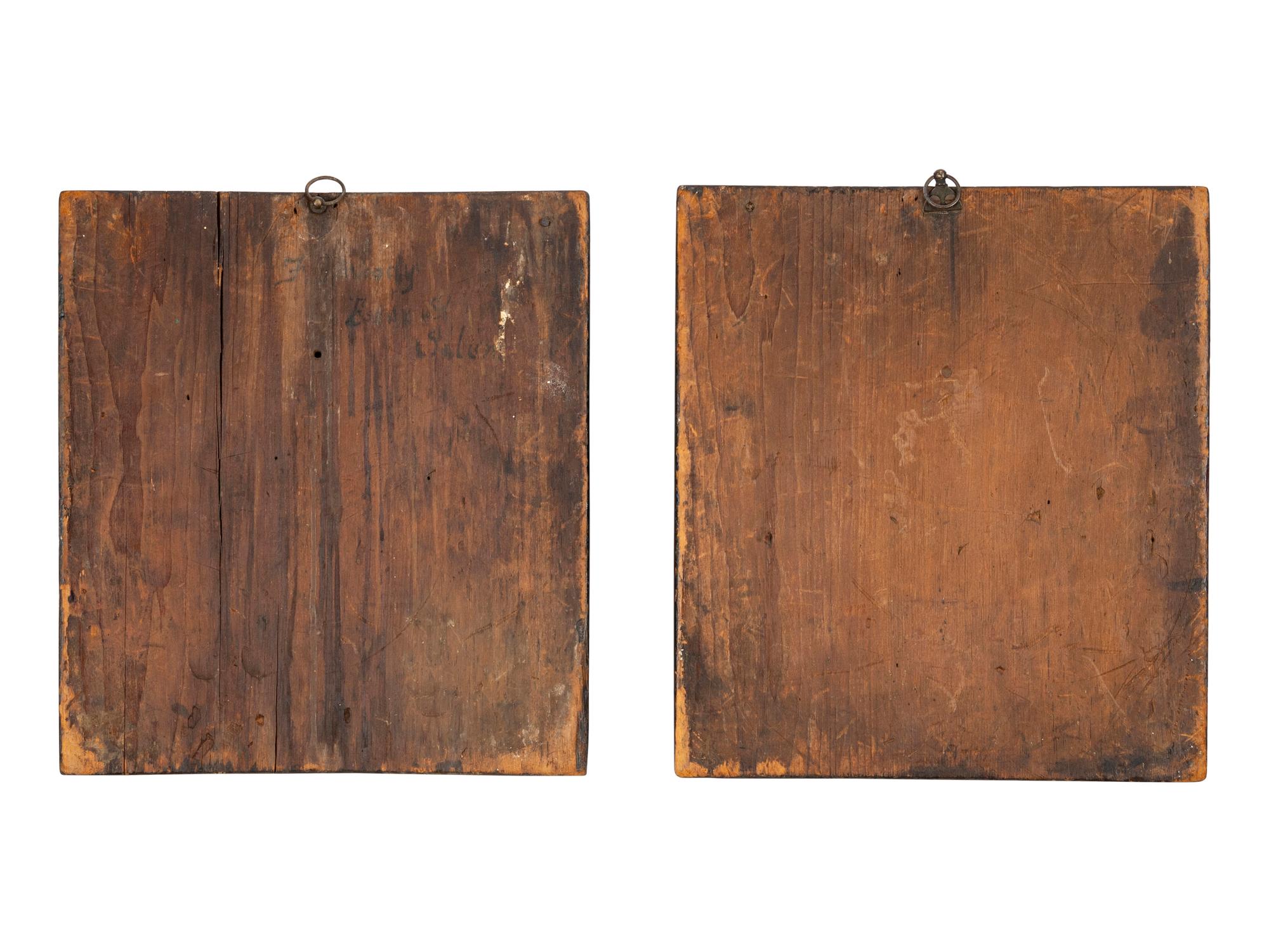 A Pair of French Renaissance Revival Carved Giltwood Plaques