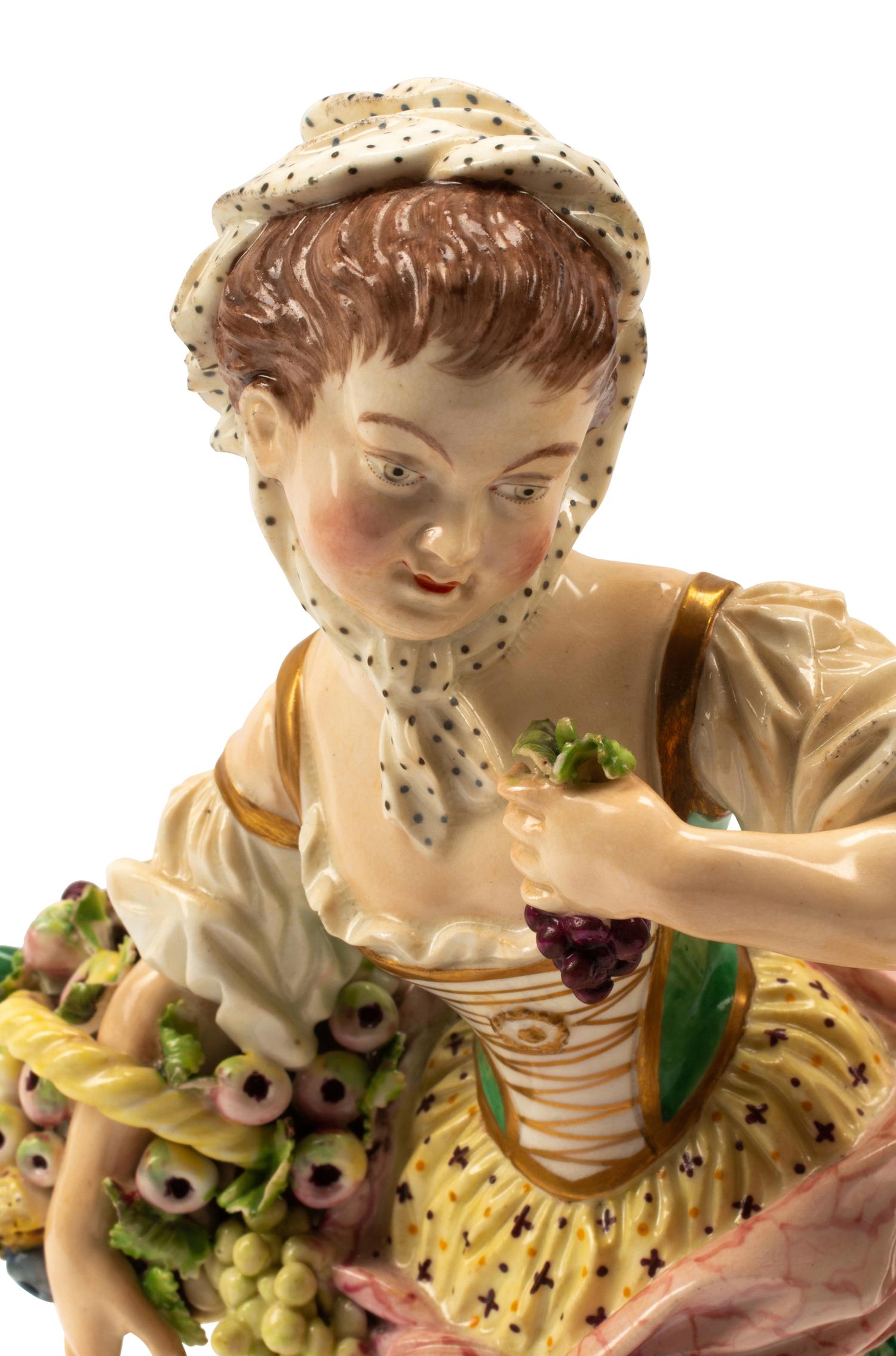 A Pair of Meissen Porcelain Figures