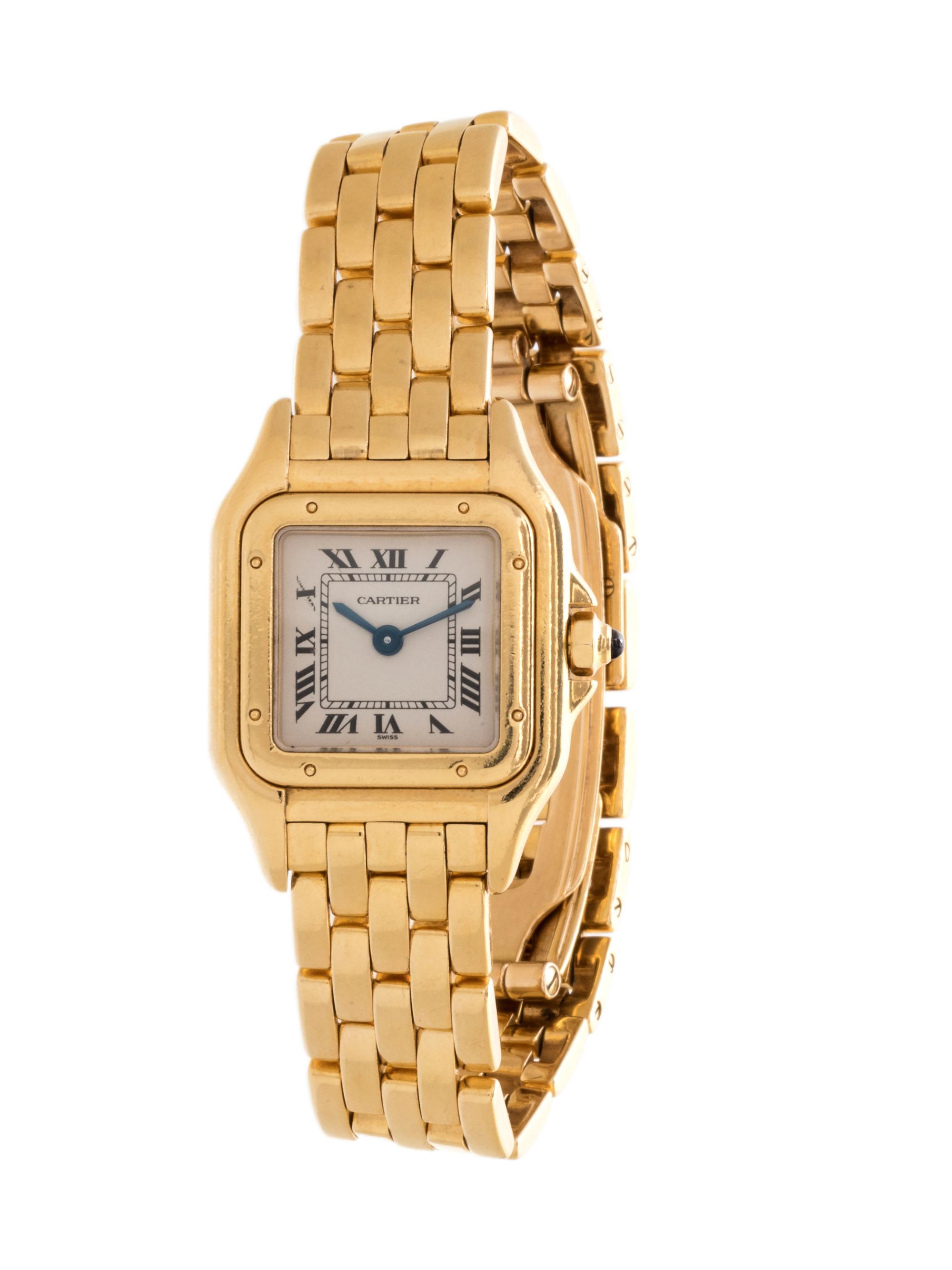 CARTIER, 18K YELLOW GOLD REF. 1070 'PANTHÈRE' WRISTWATCH